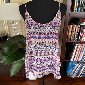 Colorful Sheer Patterned Women's Top
